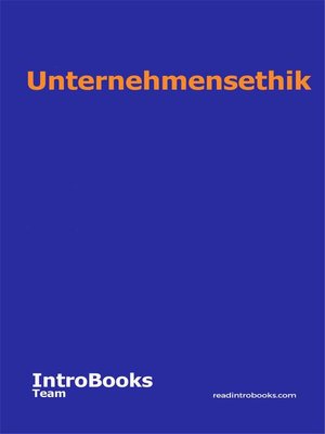 cover image of Unternehmensethik